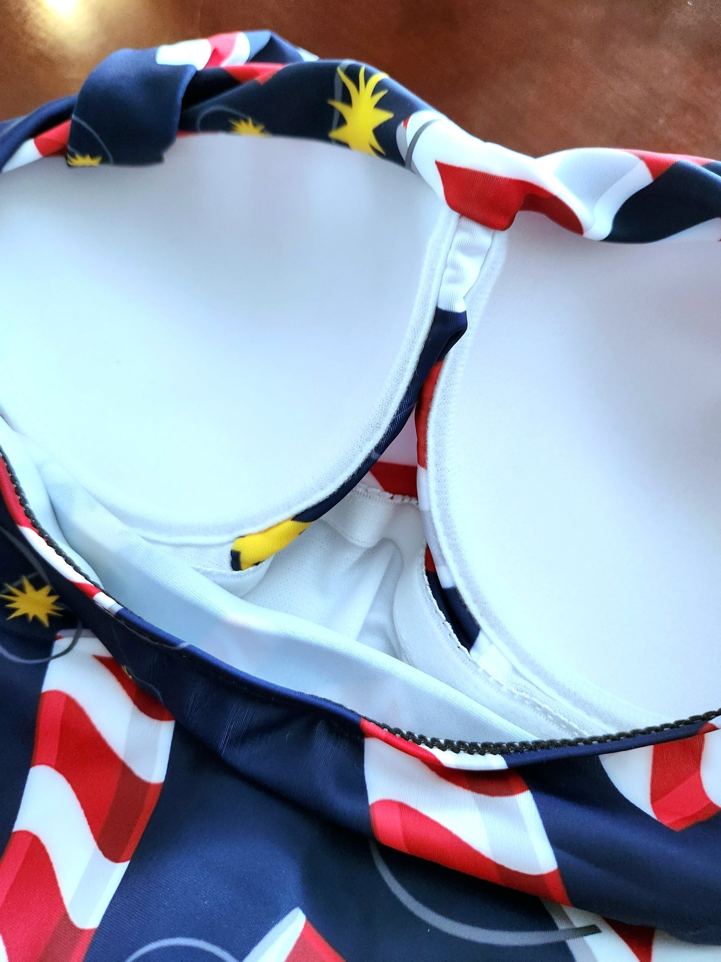 Women's Retro Halter One-Piece - "Fireworks"