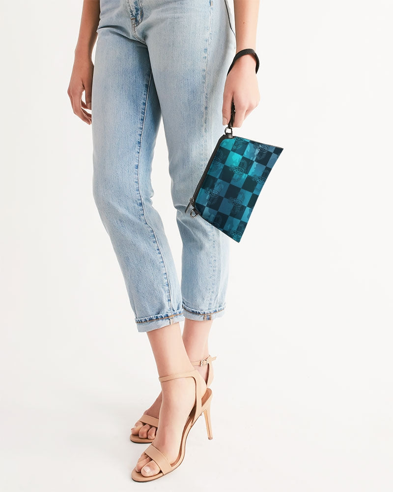 Crossbody/Wristlet - "EOD Buffoulage Checkered Flag" (Teal)