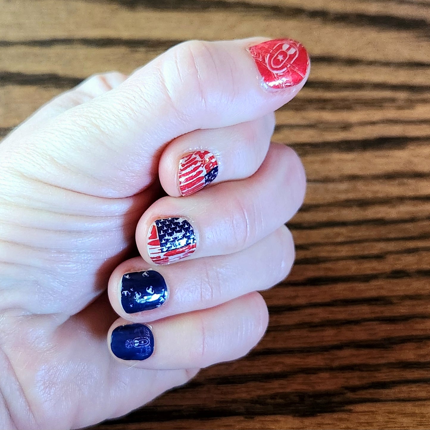 Nail Art Strips - "Red, White, & BOOM!"