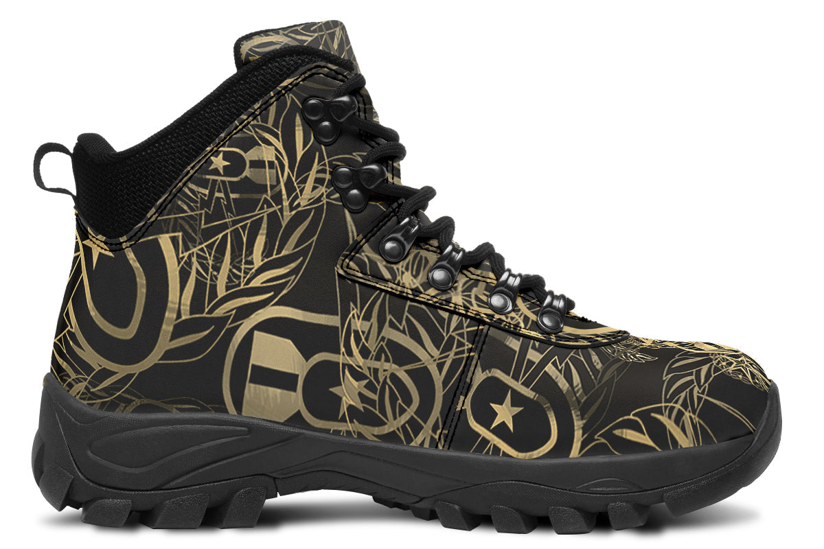 Outdoor Boots - "It's 5 o'clock Somewhere" (Tan) Size 11M
