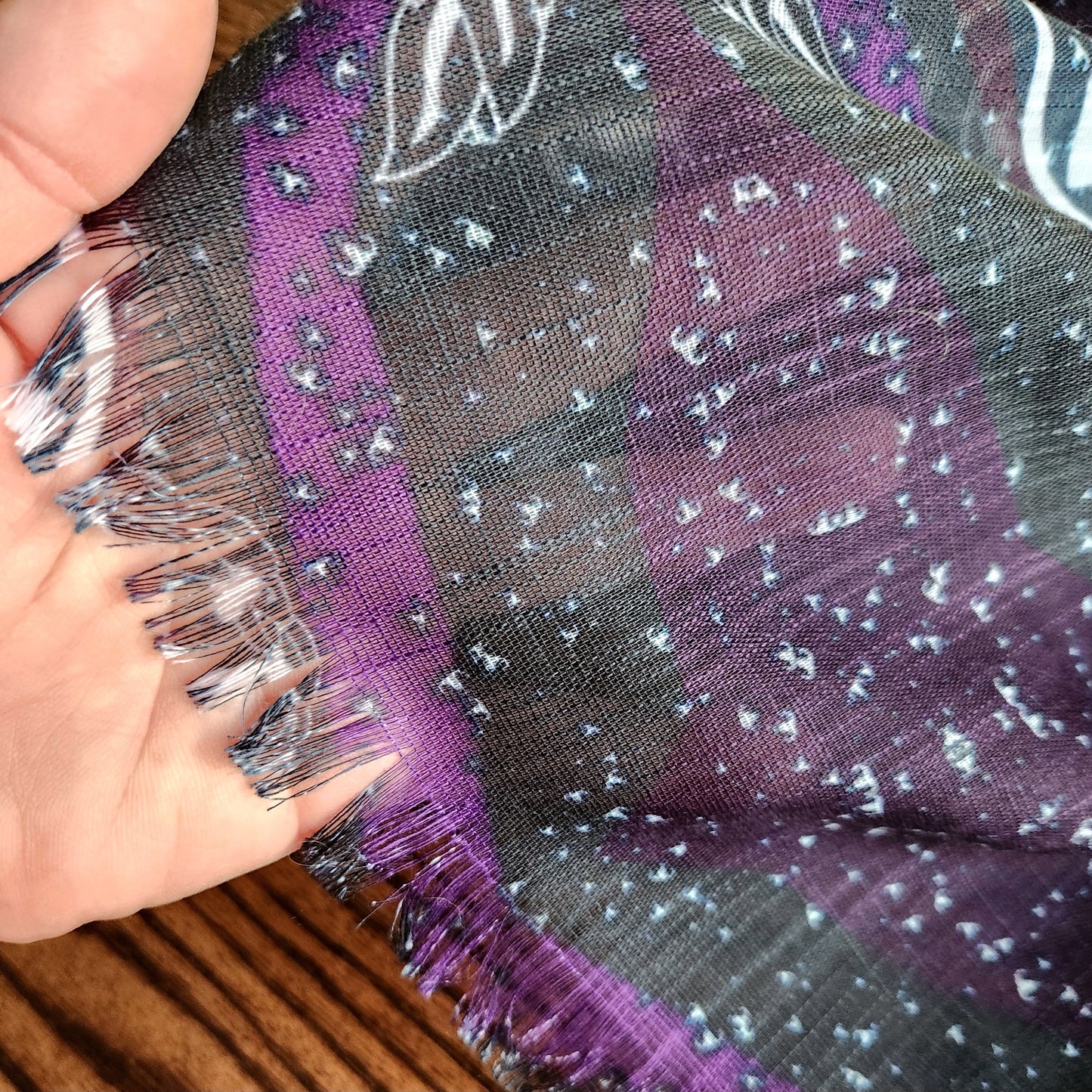 Pashmina Scarf - "Mid Century Modern EOD" (Plum)