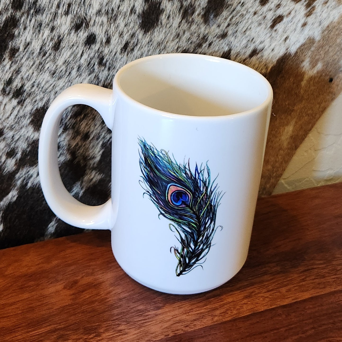 Peacock Feather Mug