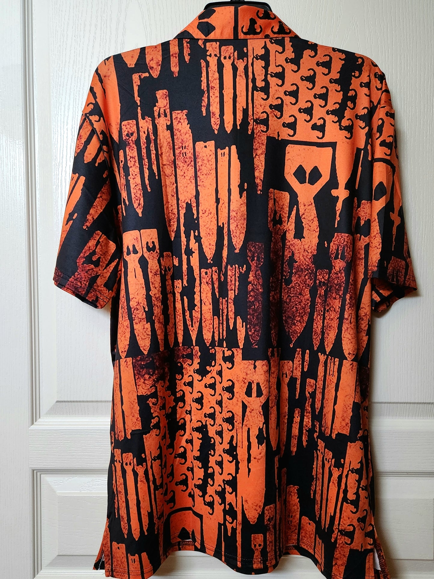 Print On Demand - Polo Shirt - "EOD Bomb Flag" (Orange on Black)