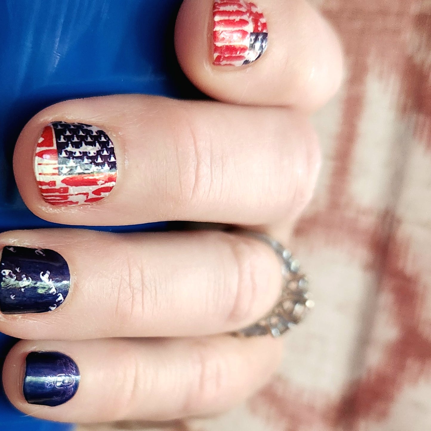 Nail Art Strips - "Red, White, & BOOM!"