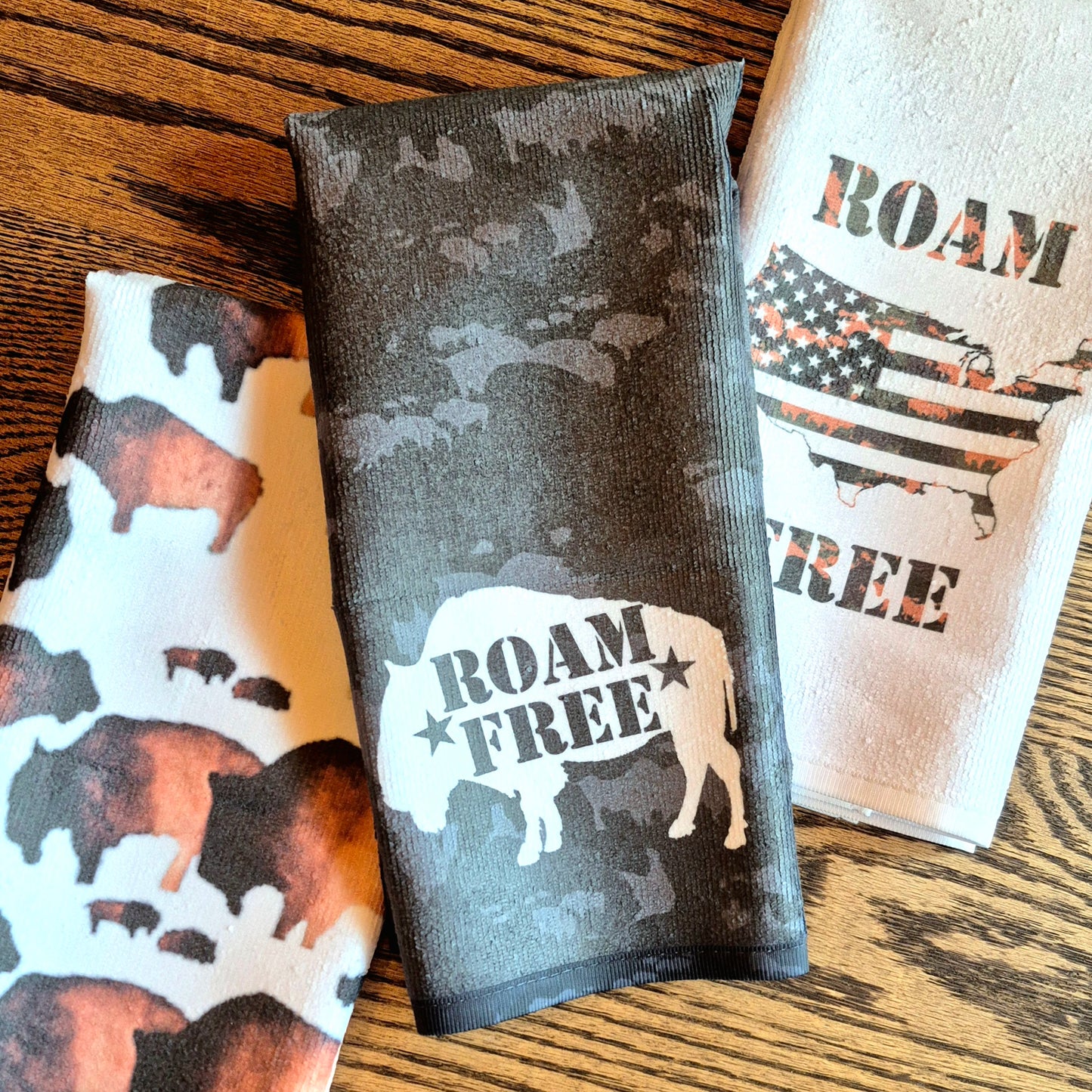 Hand Towel - "Roam Free" Bison
