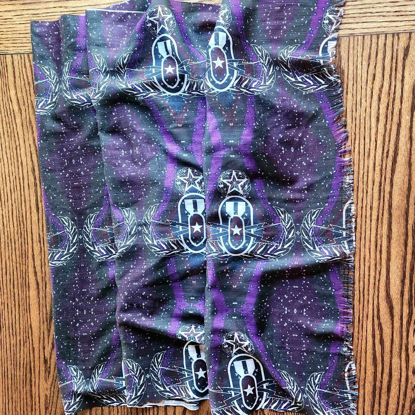 Pashmina Scarf - "Mid Century Modern EOD" (Plum)