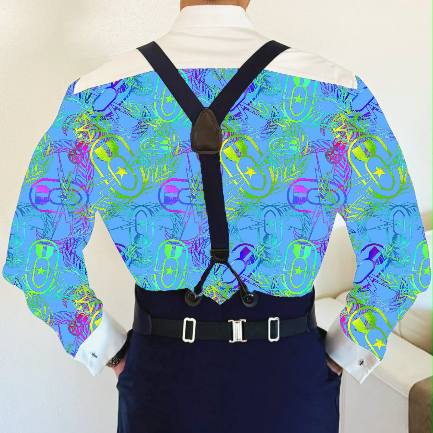 CUSTOM ORDER - Mess Dress Shirt (Men's) - "It's 5 o'clock Somewhere" (Pastels)