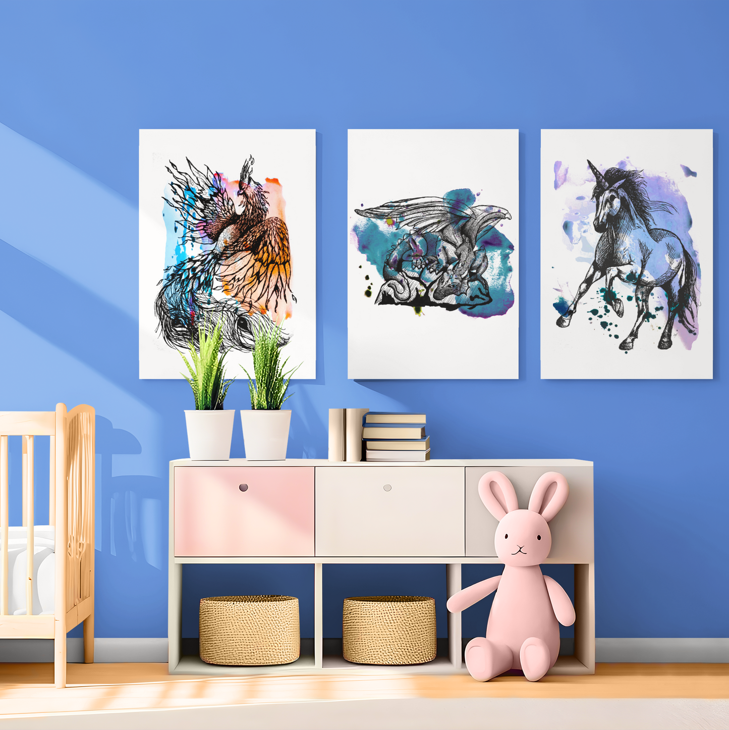 Print (16" x 20") - "Unicorn on Paint"