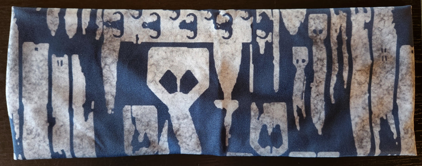 Headband - "EOD Bomb Flag" (Grey on Navy)