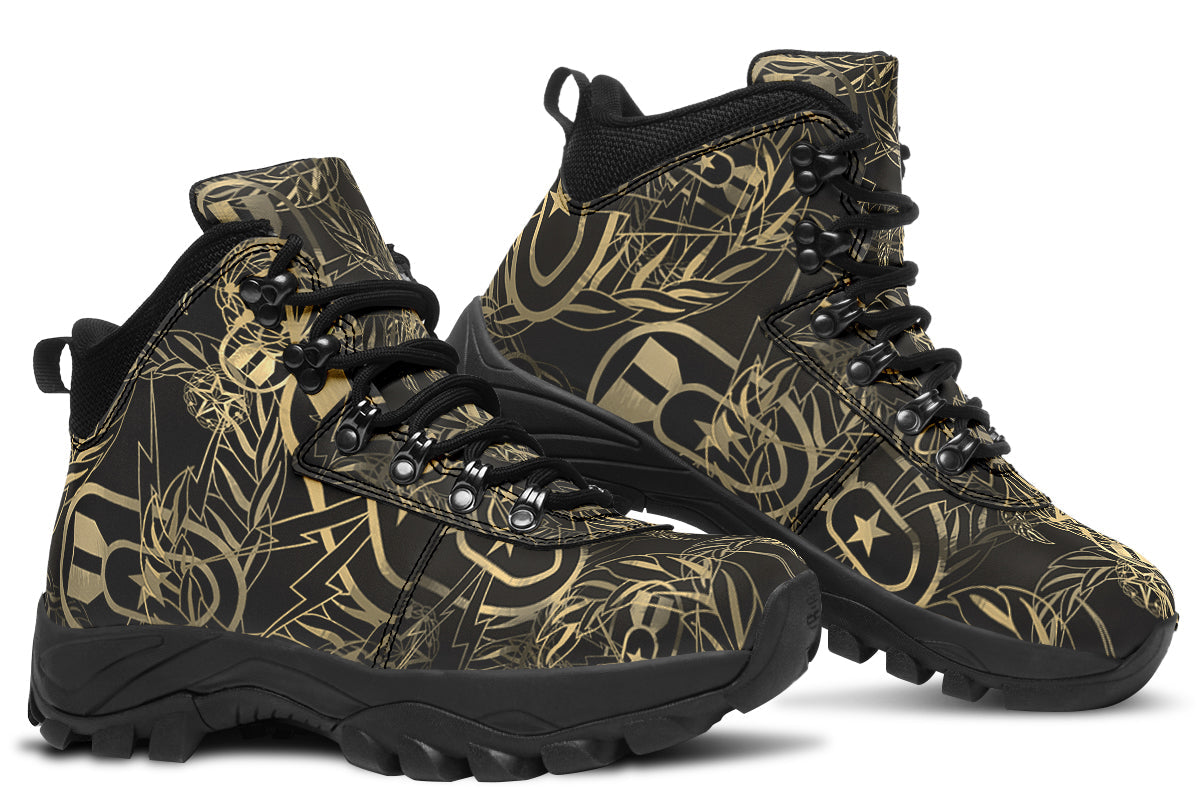 Outdoor Boots - "It's 5 o'clock Somewhere" (Tan) Size 11M