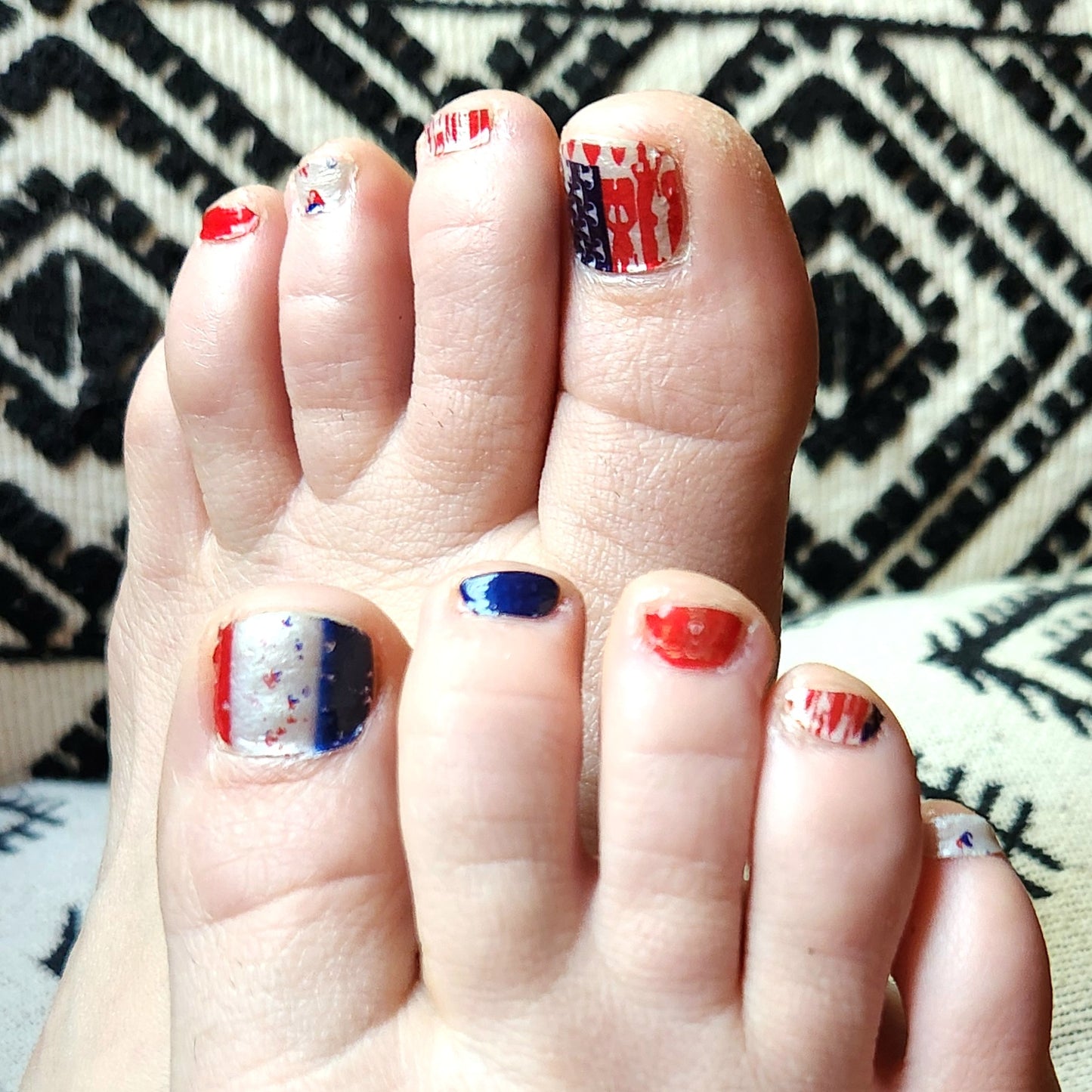 Nail Art Strips - "Red, White, & BOOM!"