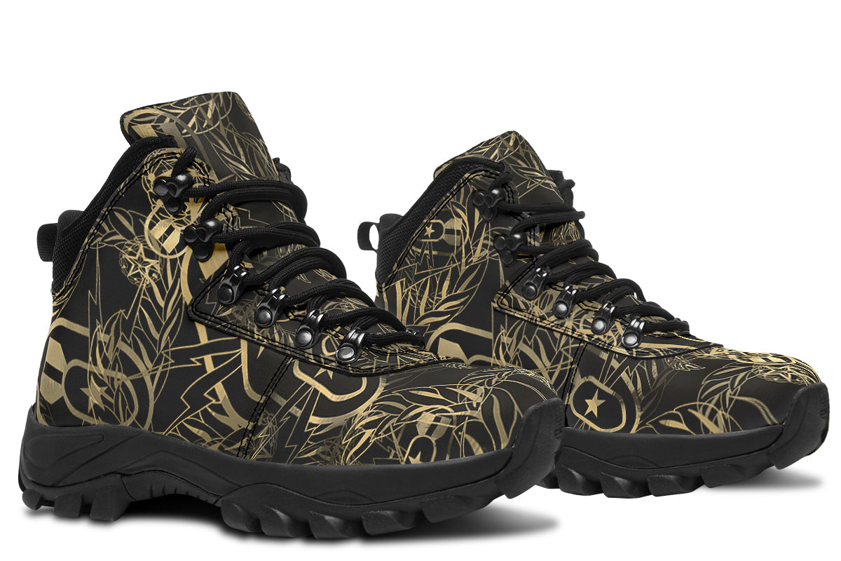 Outdoor Boots - "It's 5 o'clock Somewhere" (Tan) Size 11M