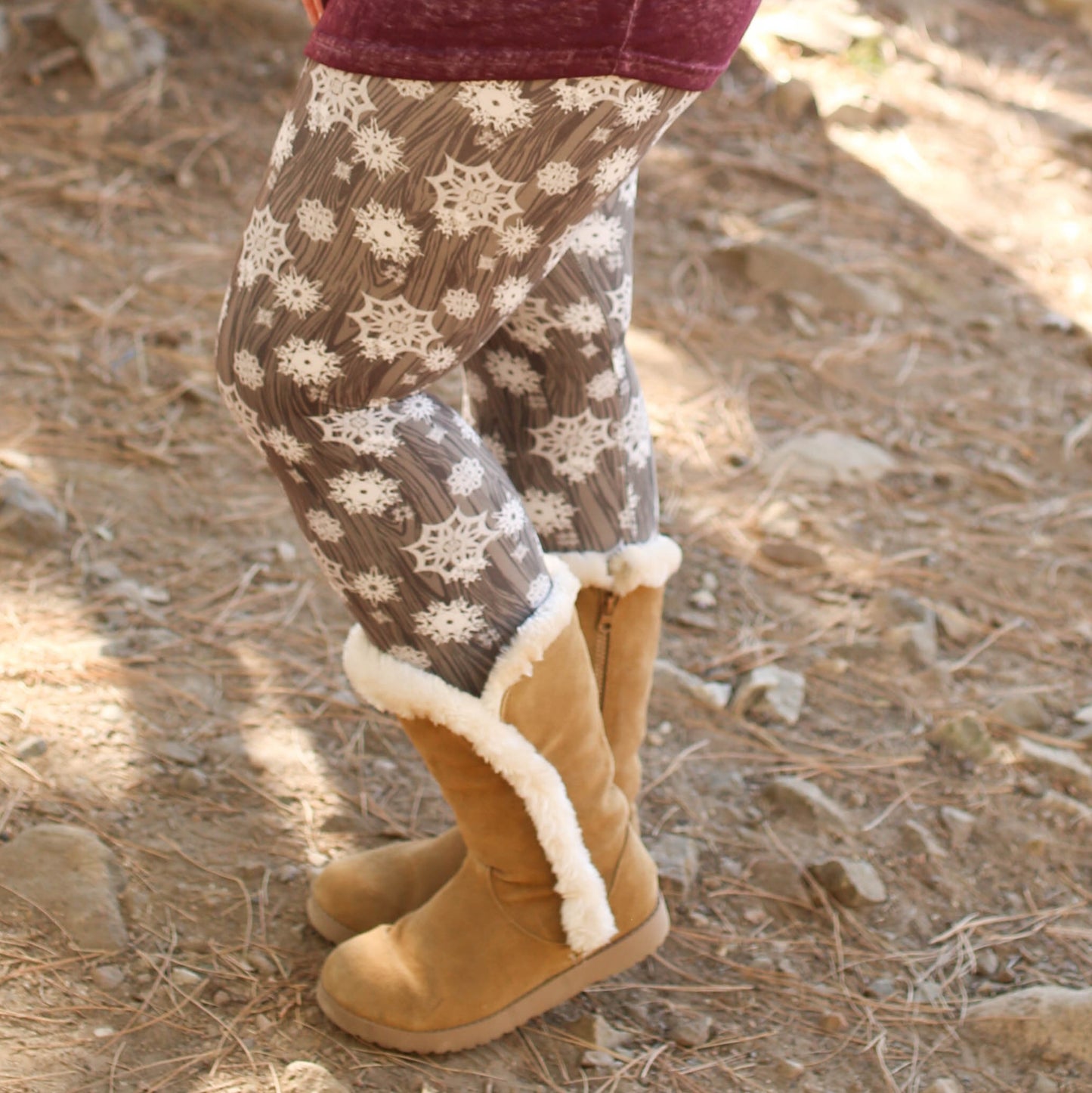 Grey Winter Leggings with POCKETS
