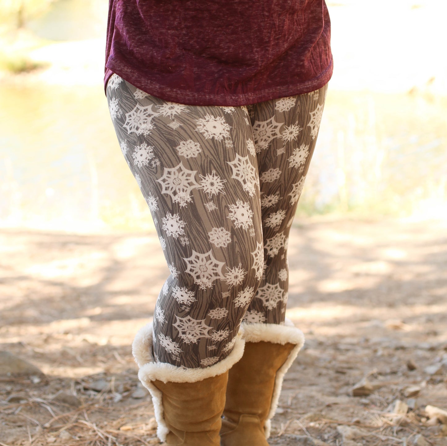 Grey Winter Leggings with POCKETS