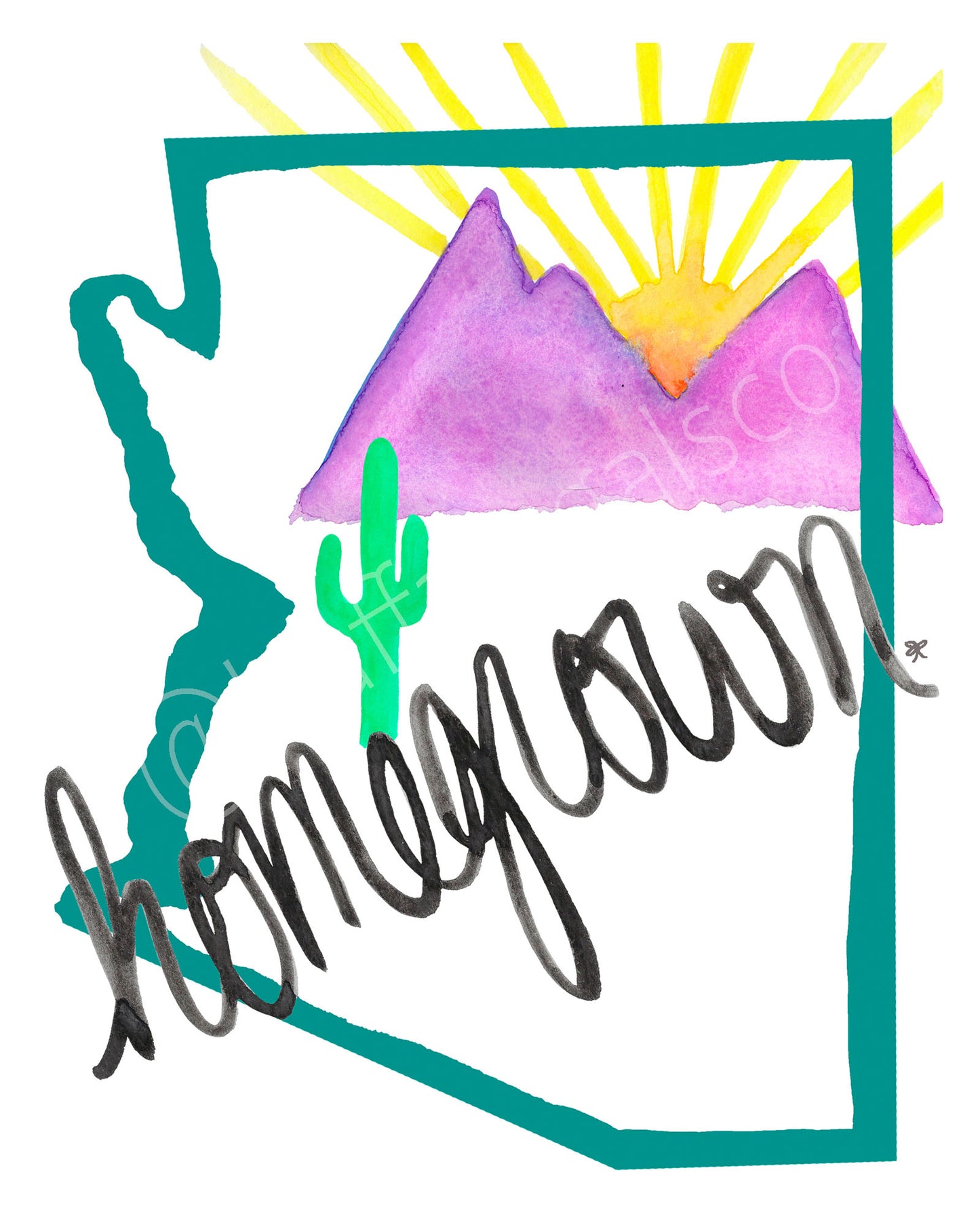 Arizona Homegrown (Teal) Print