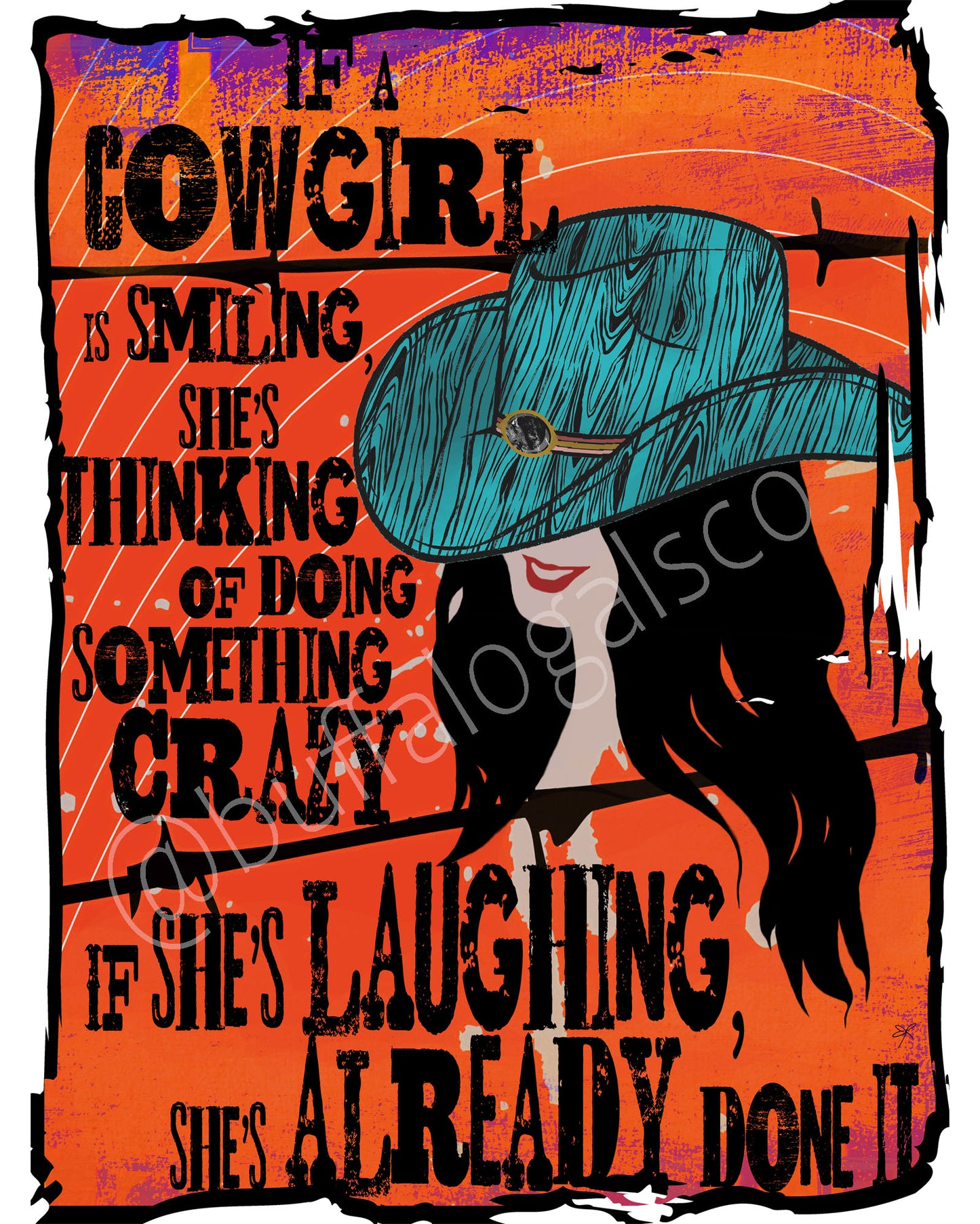 Cowgirl Smile Print