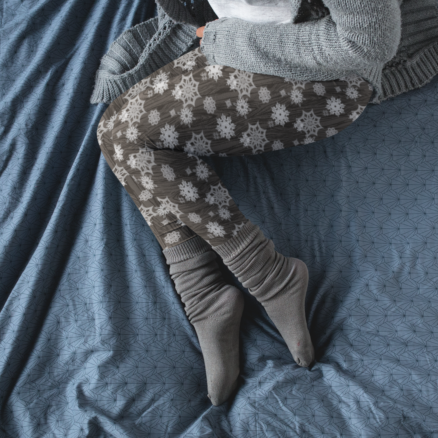 Grey Winter Leggings with POCKETS