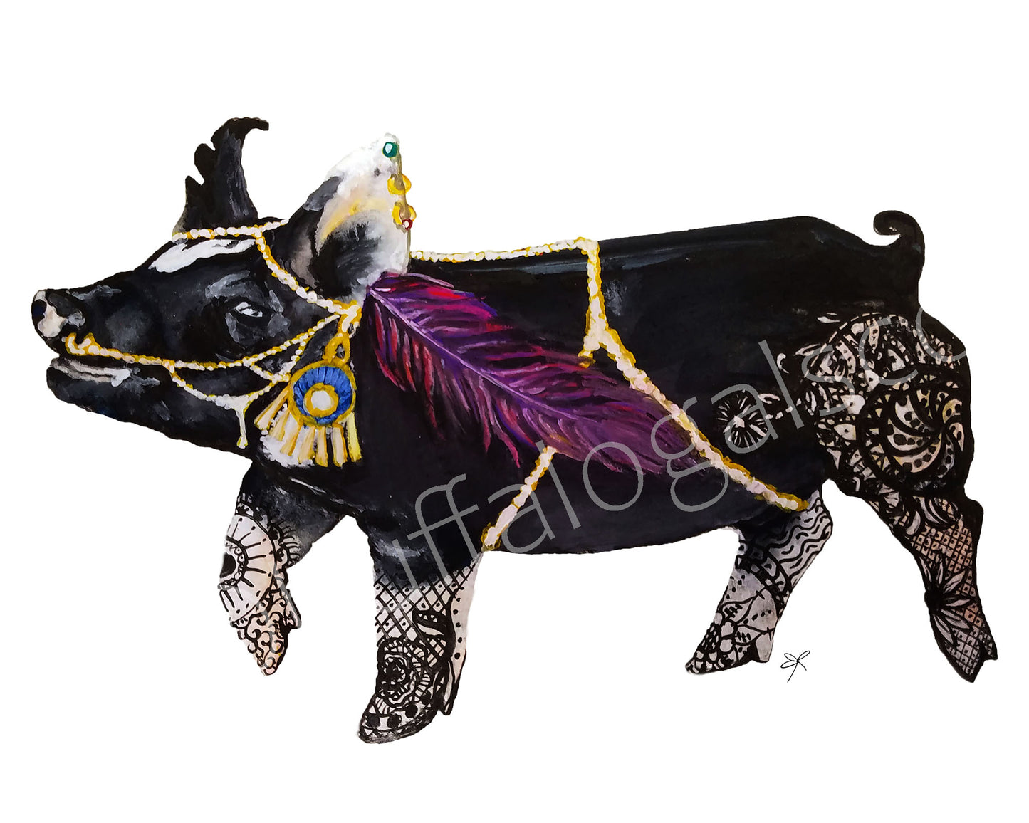 Gypsy Pig Print
