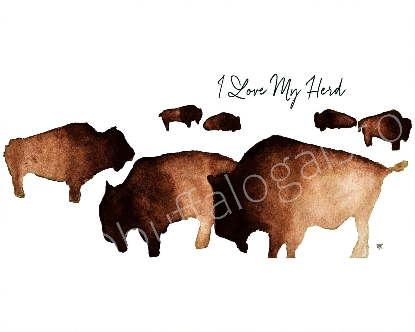 I Love My Herd Print