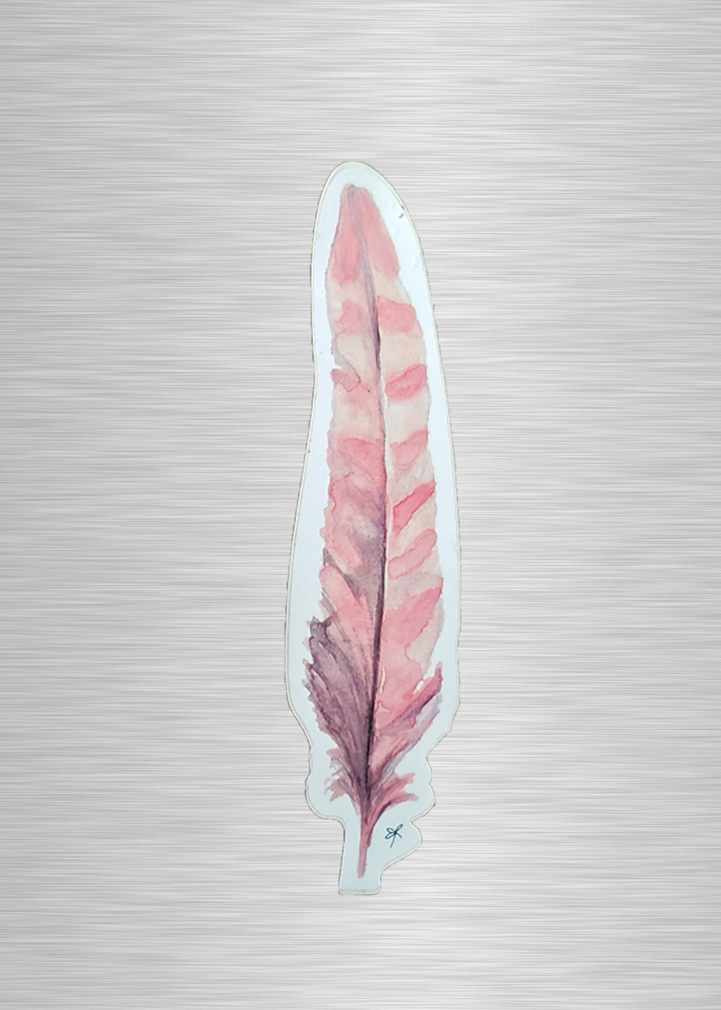 Pink Feather Vinyl Sticker/Decal