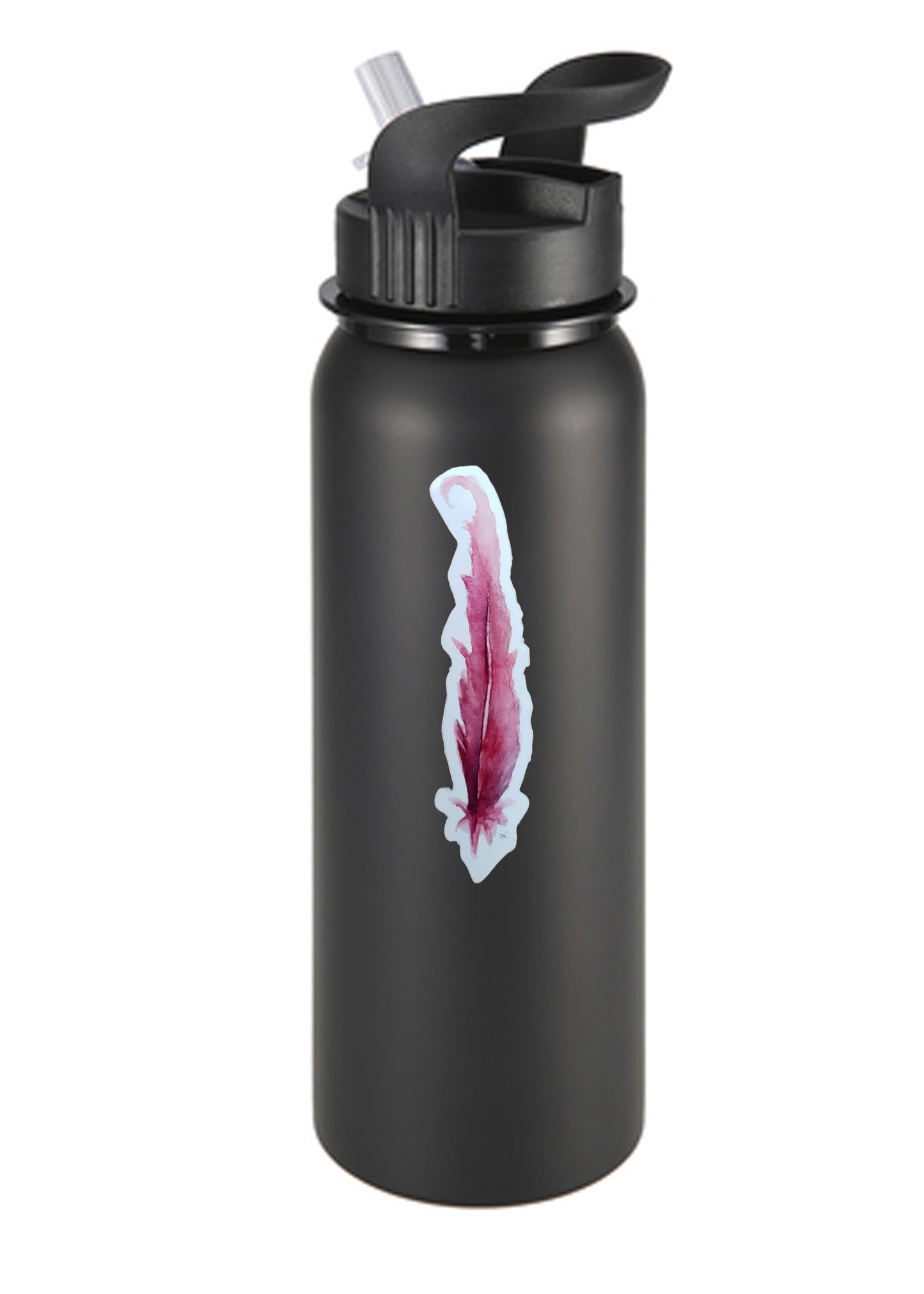 Plum Feather Vinyl Sticker/Decal