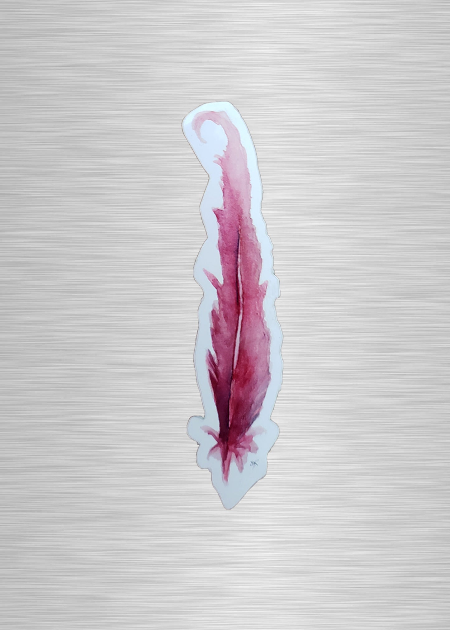 Plum Feather Vinyl Sticker/Decal