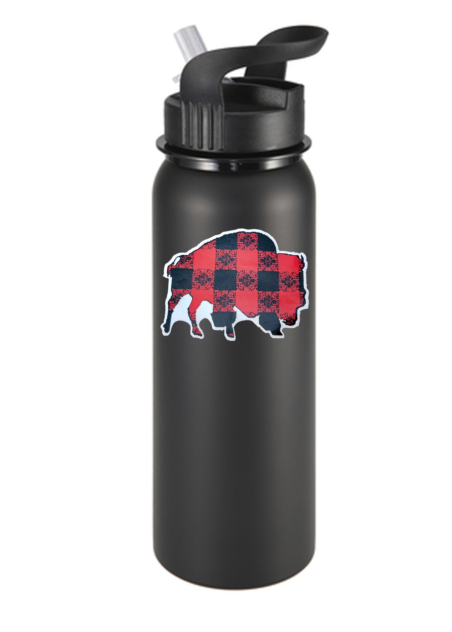 Buffalo Gals' Plaid Buffalo Red Vinyl Sticker/Decal