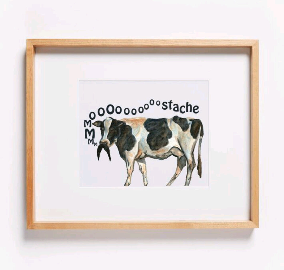MmmmOoooostache Print