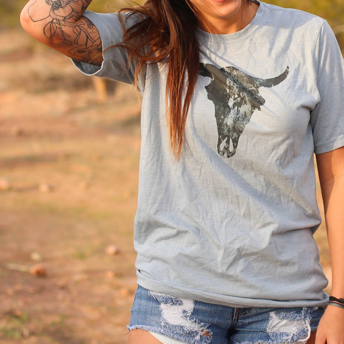 White Buffalo Skull Unisex T-Shirt
