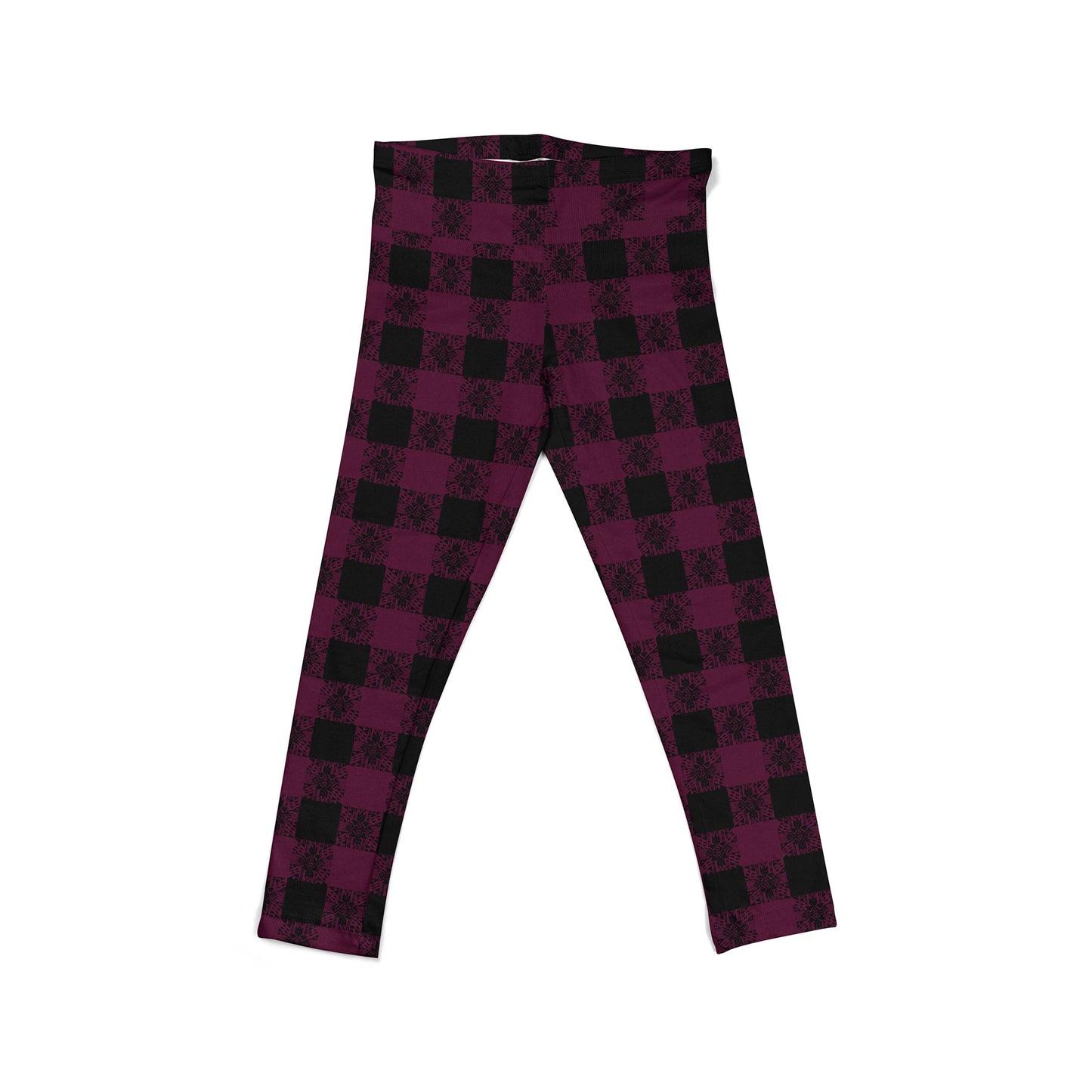 Leggings (Youth) - "Berry Boho Plaid"