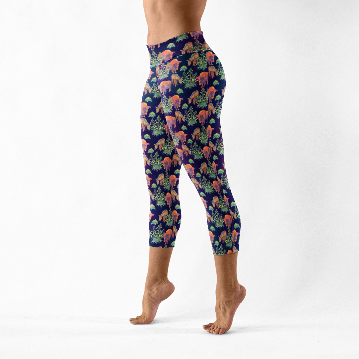 Leggings (Capris) - "Watercolor Desert"