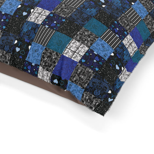 Pet Bed — "EOD Patchwork" (Blues)