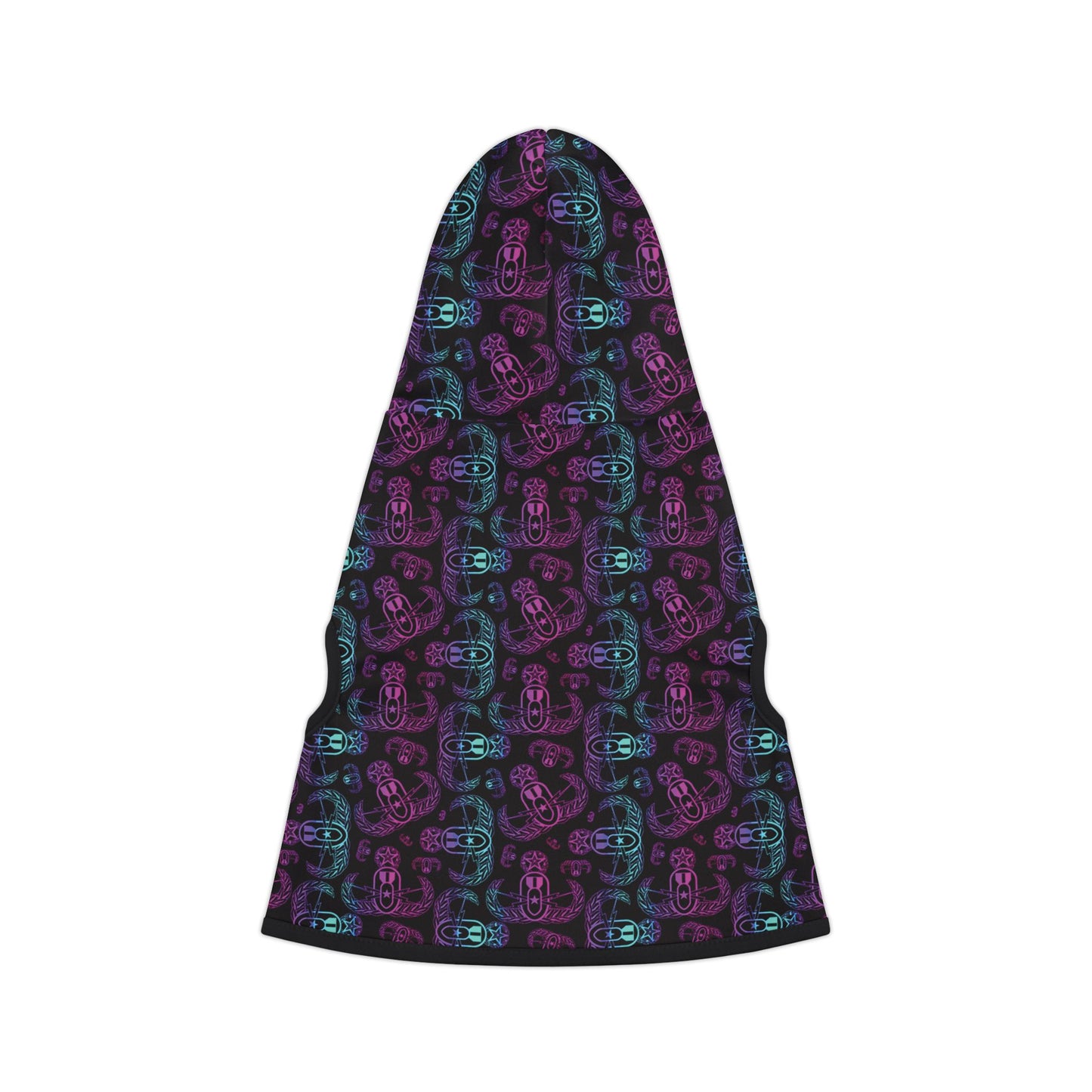 Pet Hoodie — "EOD BOMBre" (Pink/Turquoise/Purple)