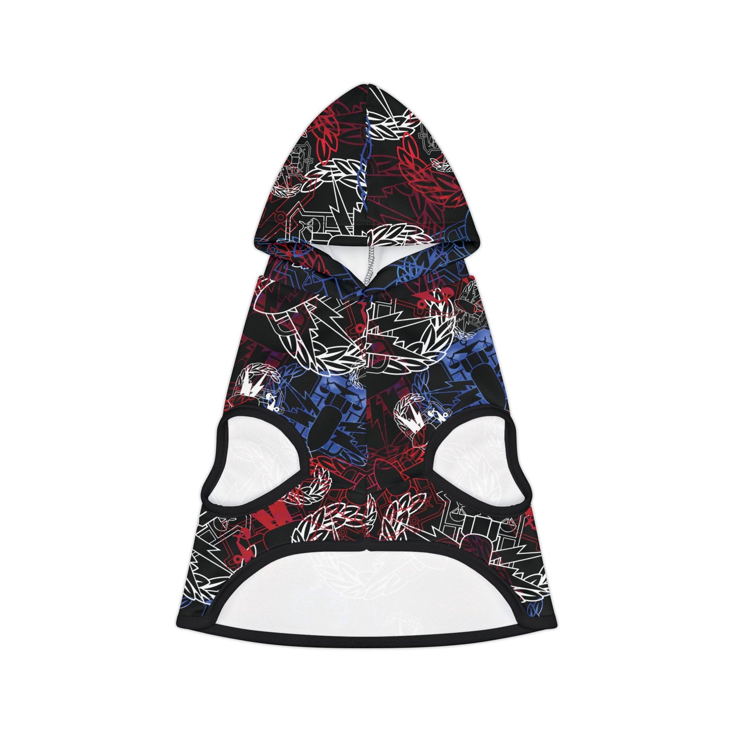 Pet Hoodie — "It's 5 o'clock Somewhere" (PSBT Red, White, & Blue on Black)