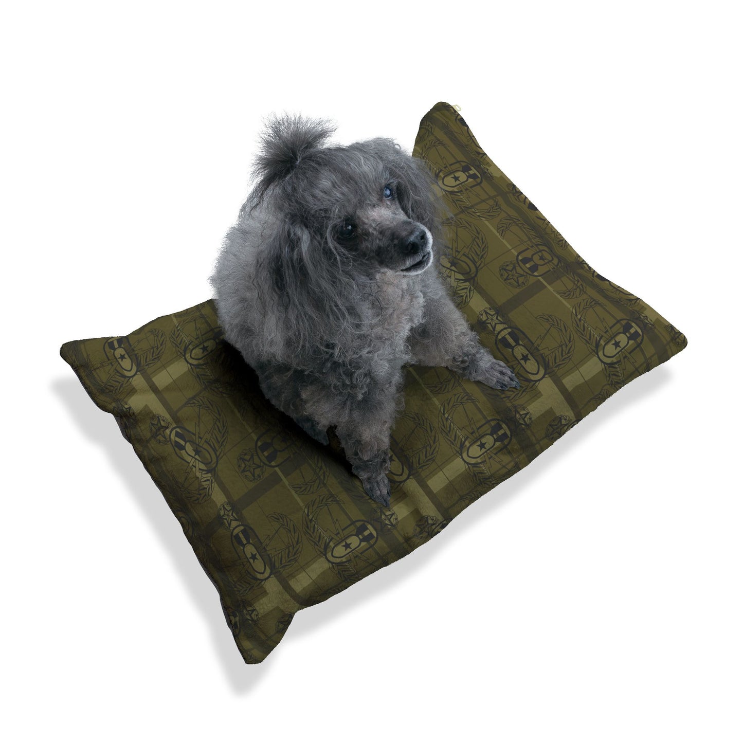 Pet Bed — "EOD Plaid" (Olive)