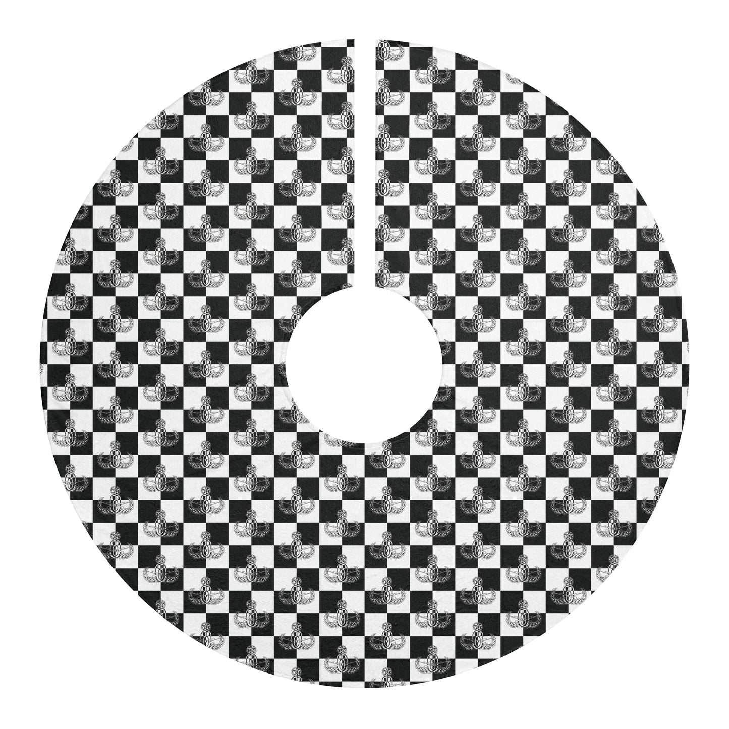 Tree Skirt — "EOD Checkered Flag"