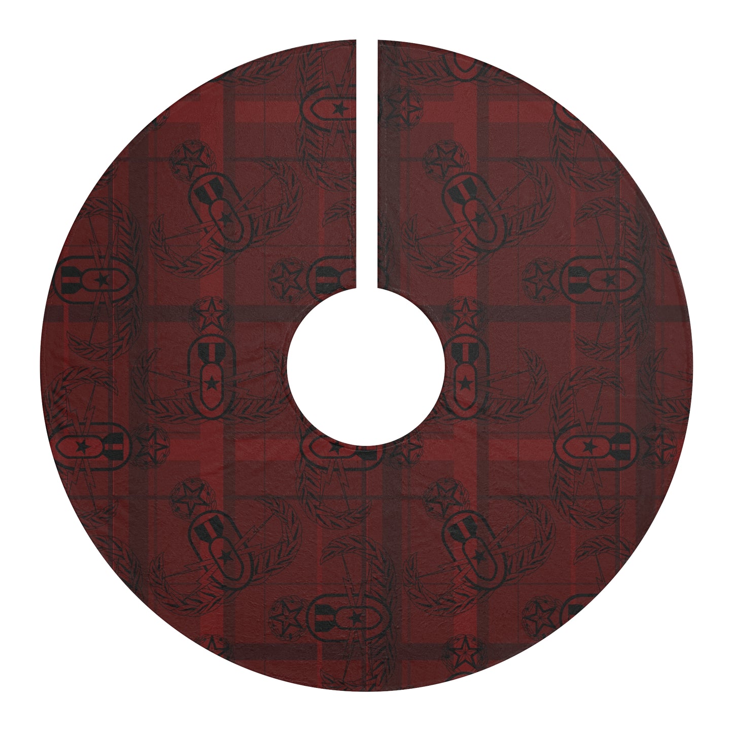Tree Skirt — "EOD Plaid" (Red)
