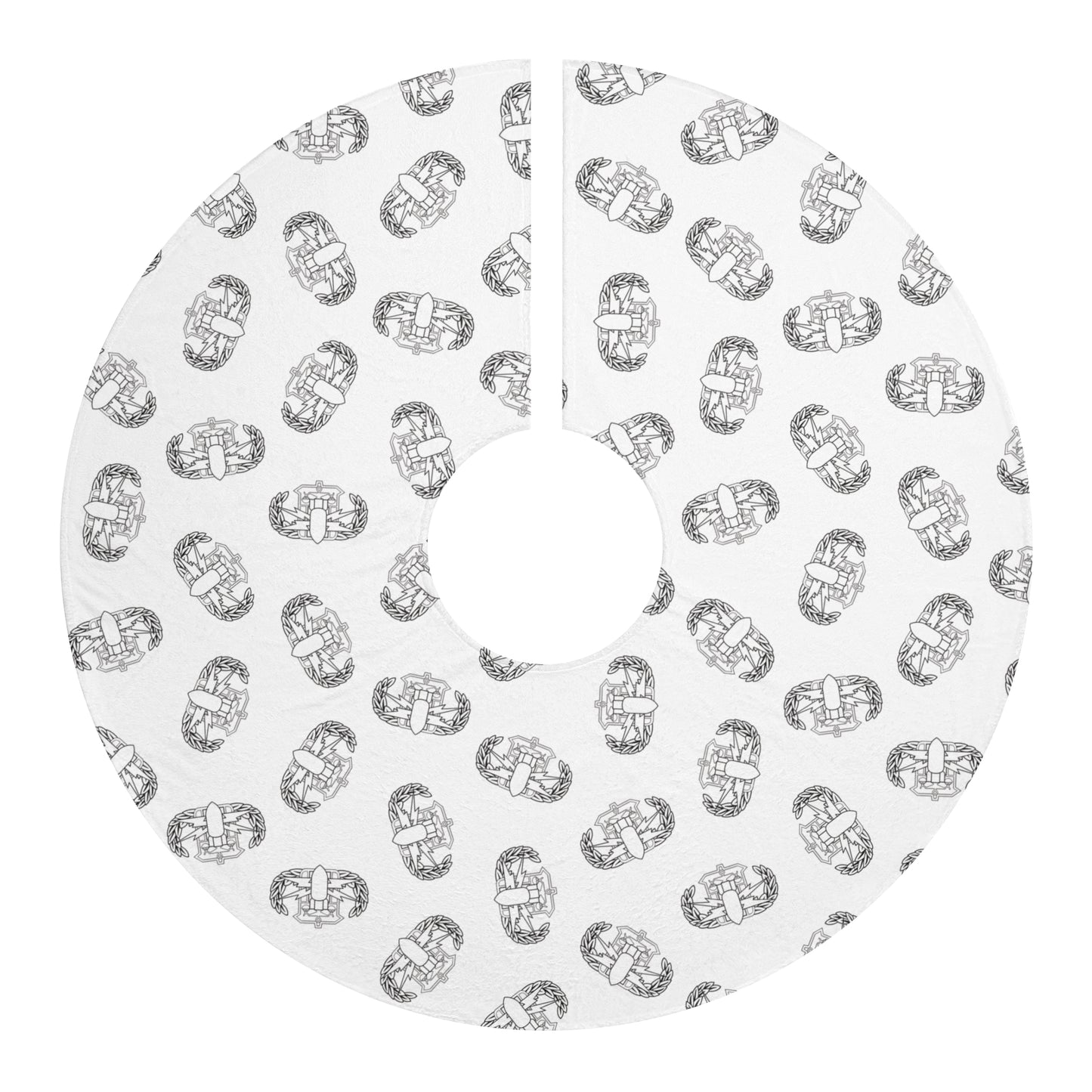 Tree Skirt — "PSBT Badge" (Black on White)