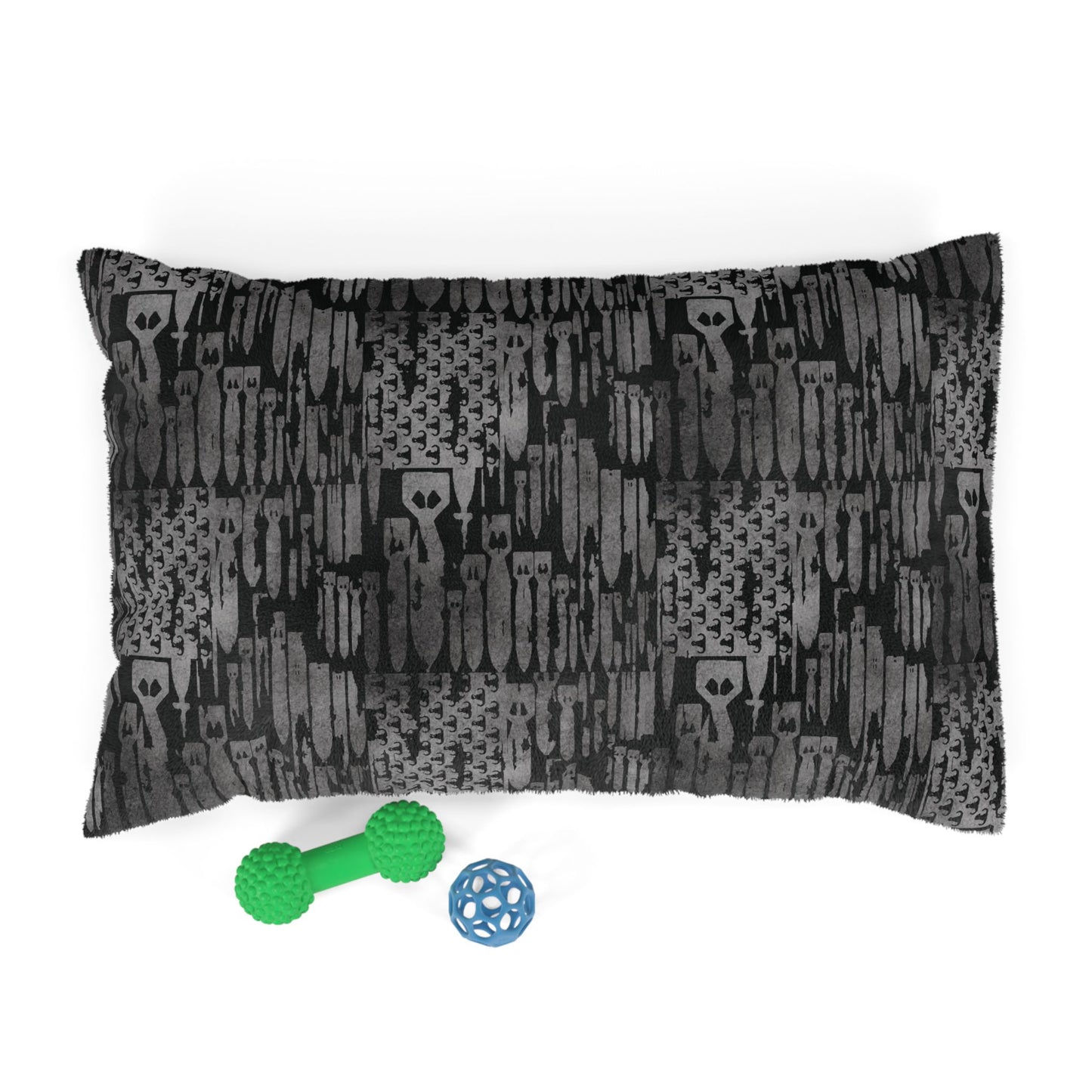 Pet Bed — "EOD Bomb Flag" (Grey on Black)