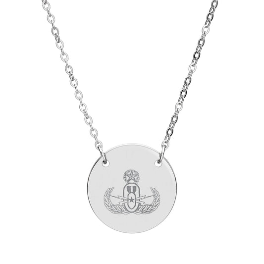 Engraved Circle Necklace - "EOD Master Badge"