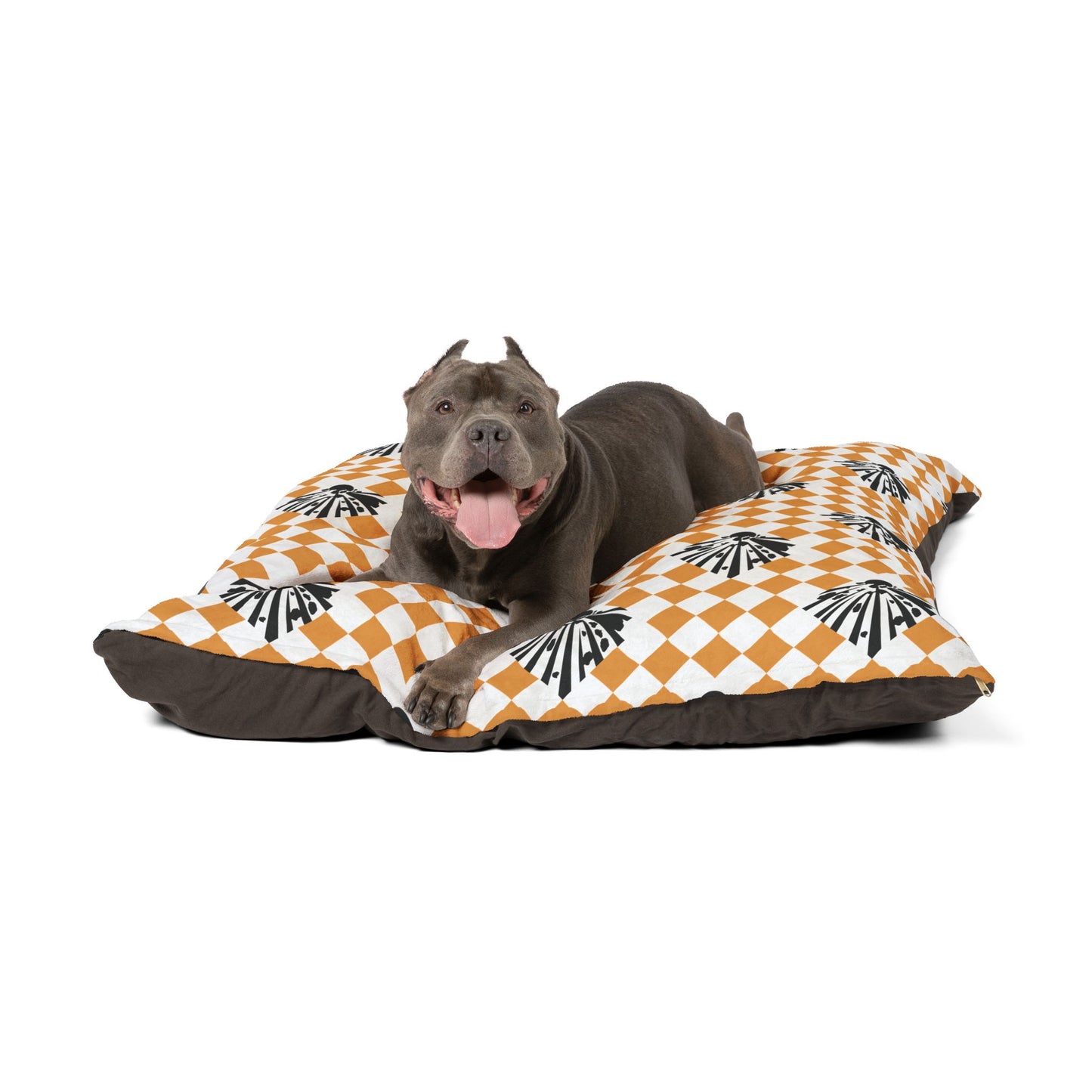 Pet Bed — "Hazard Placard Harlequin"