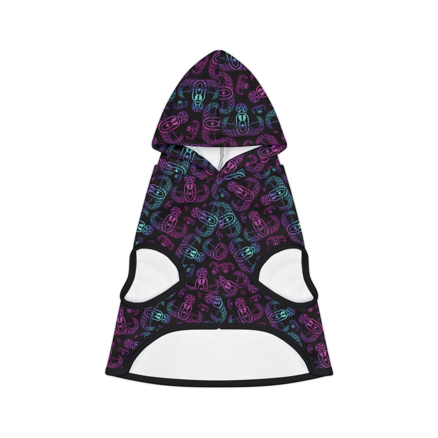 Pet Hoodie — "EOD BOMBre" (Pink/Turquoise/Purple)