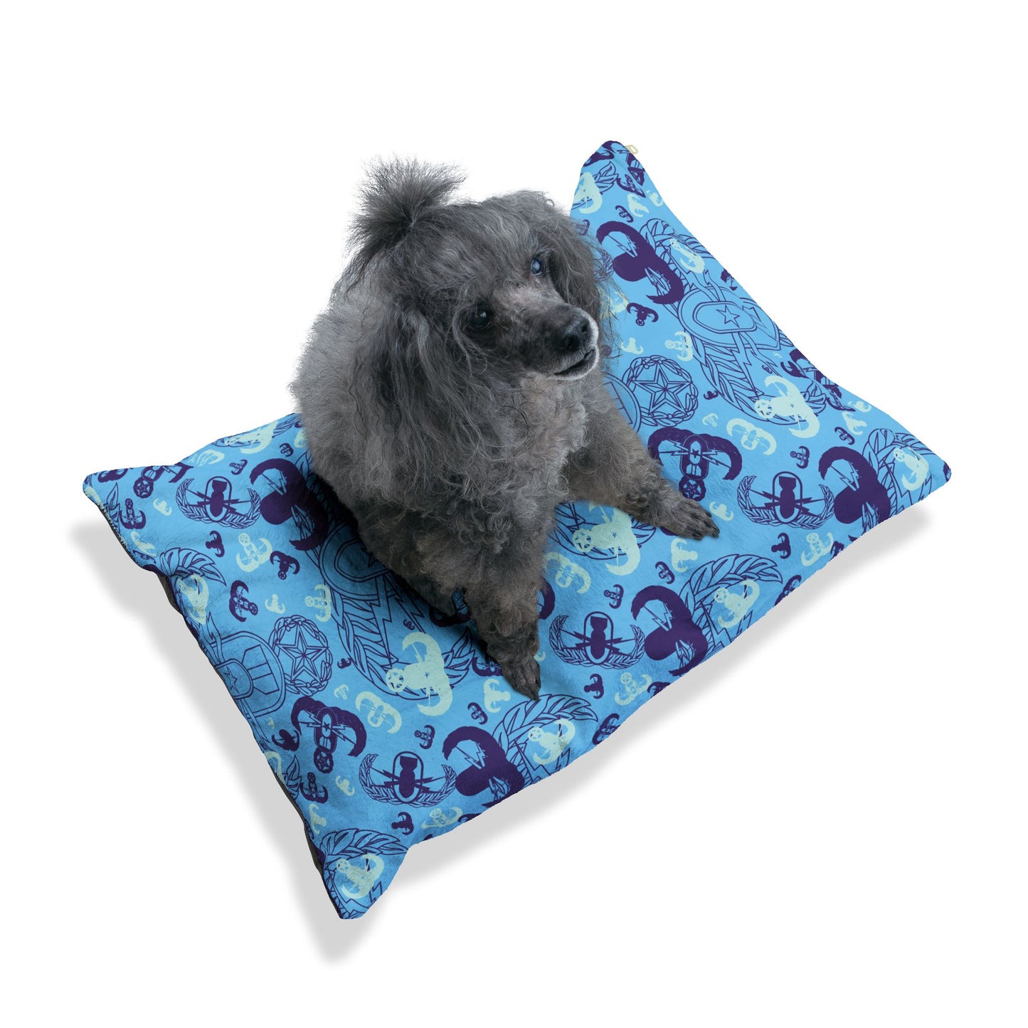 Pet Bed — "EOD Party" (Light Blue)