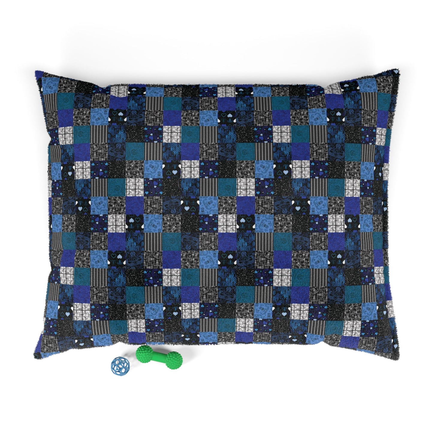 Pet Bed — "EOD Patchwork" (Blues)