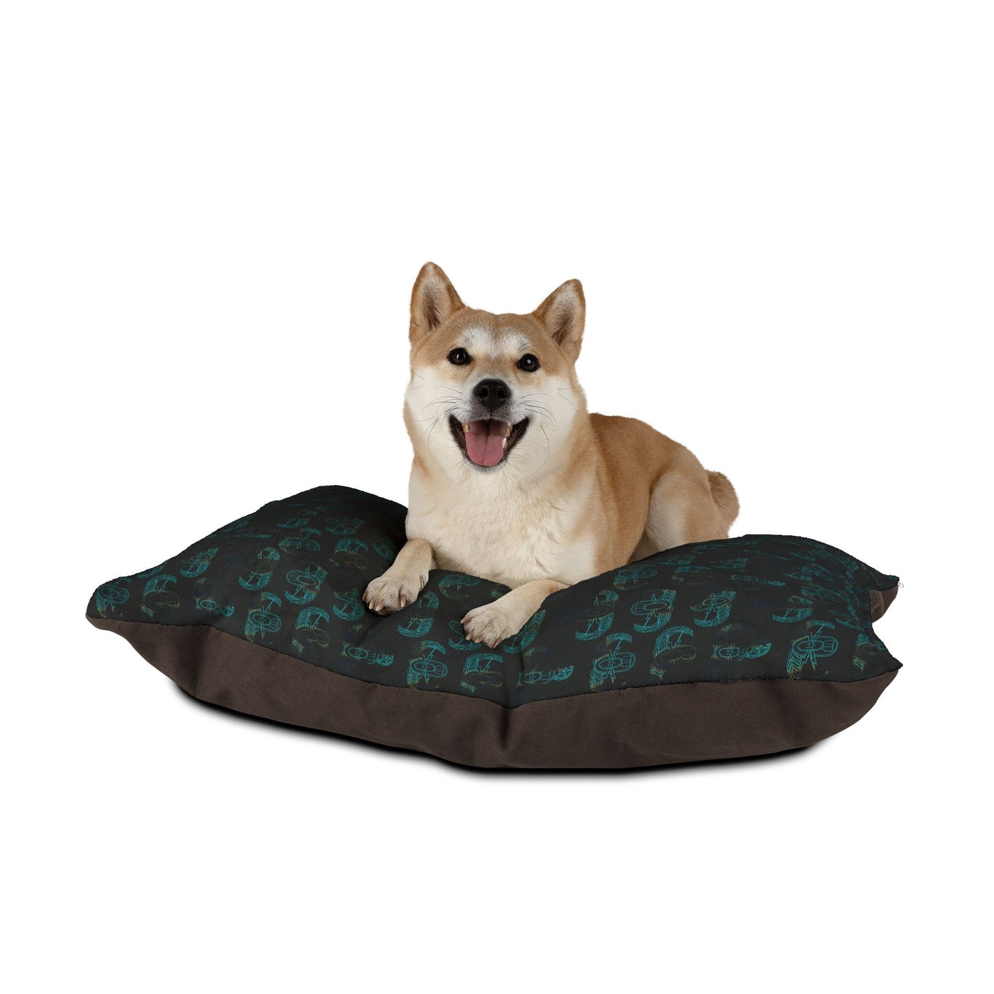 Pet Bed — "EOD Badge Rows" (Burnt Edges)