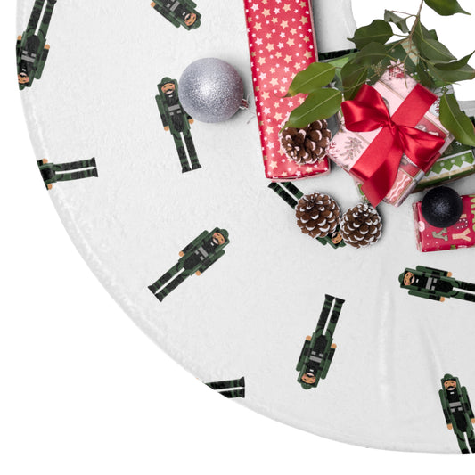 Tree Skirt — "Bomb Suit Nutcrackers"