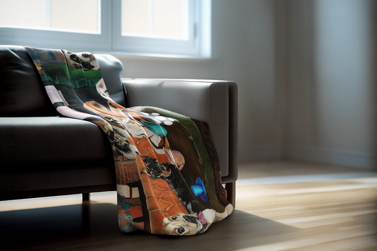 Plush Throw Blanket - "Central Bark"