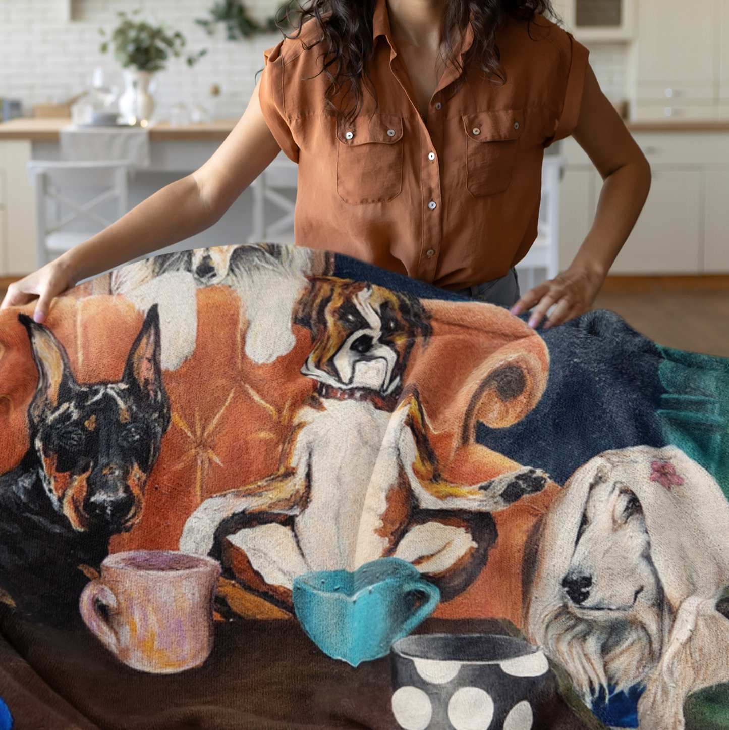 Plush Throw Blanket - "Central Bark"