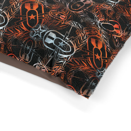 Pet Bed — "It's 5 o'clock Somewhere" (Orange on Black)