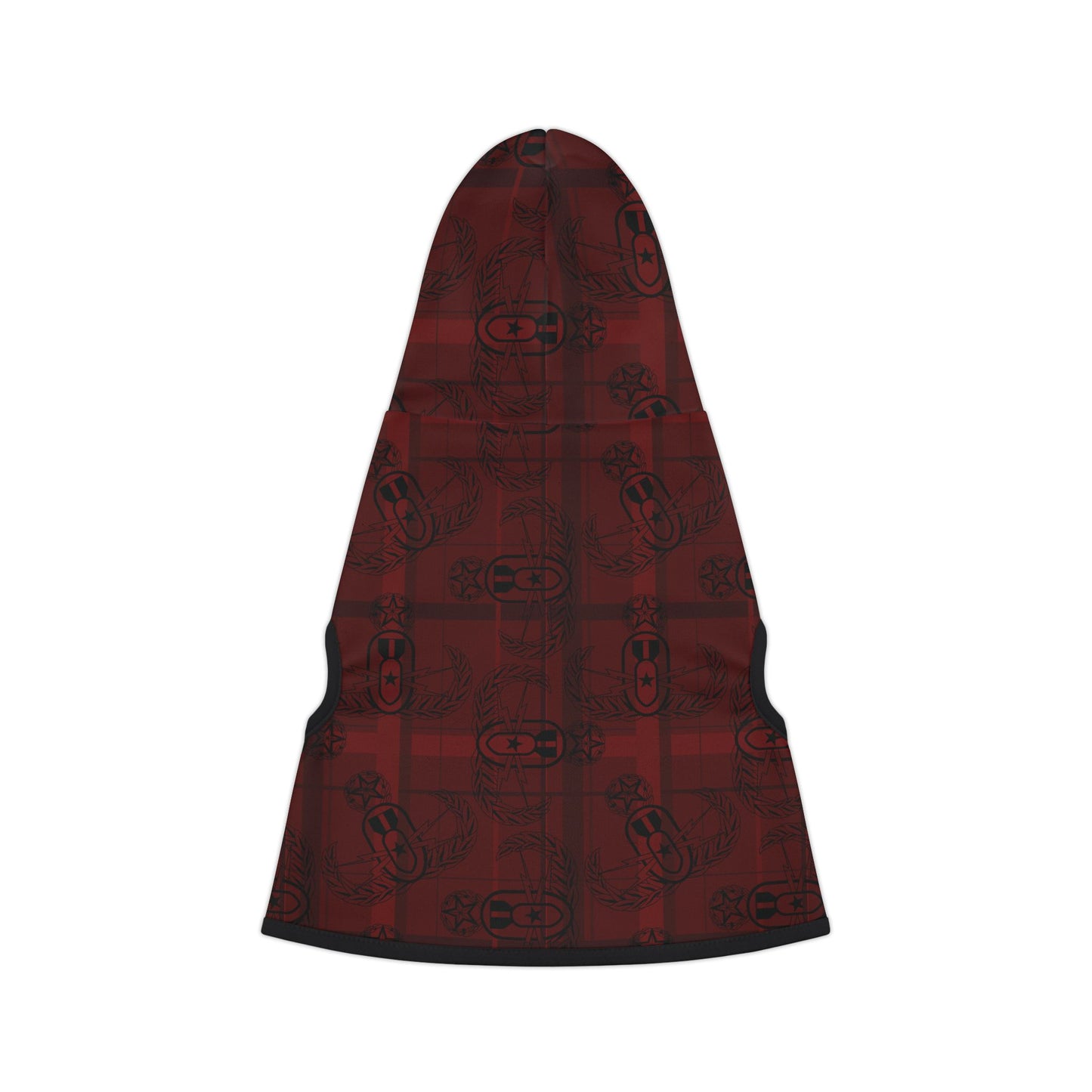 Pet Hoodie — "EOD Plaid" (Red)